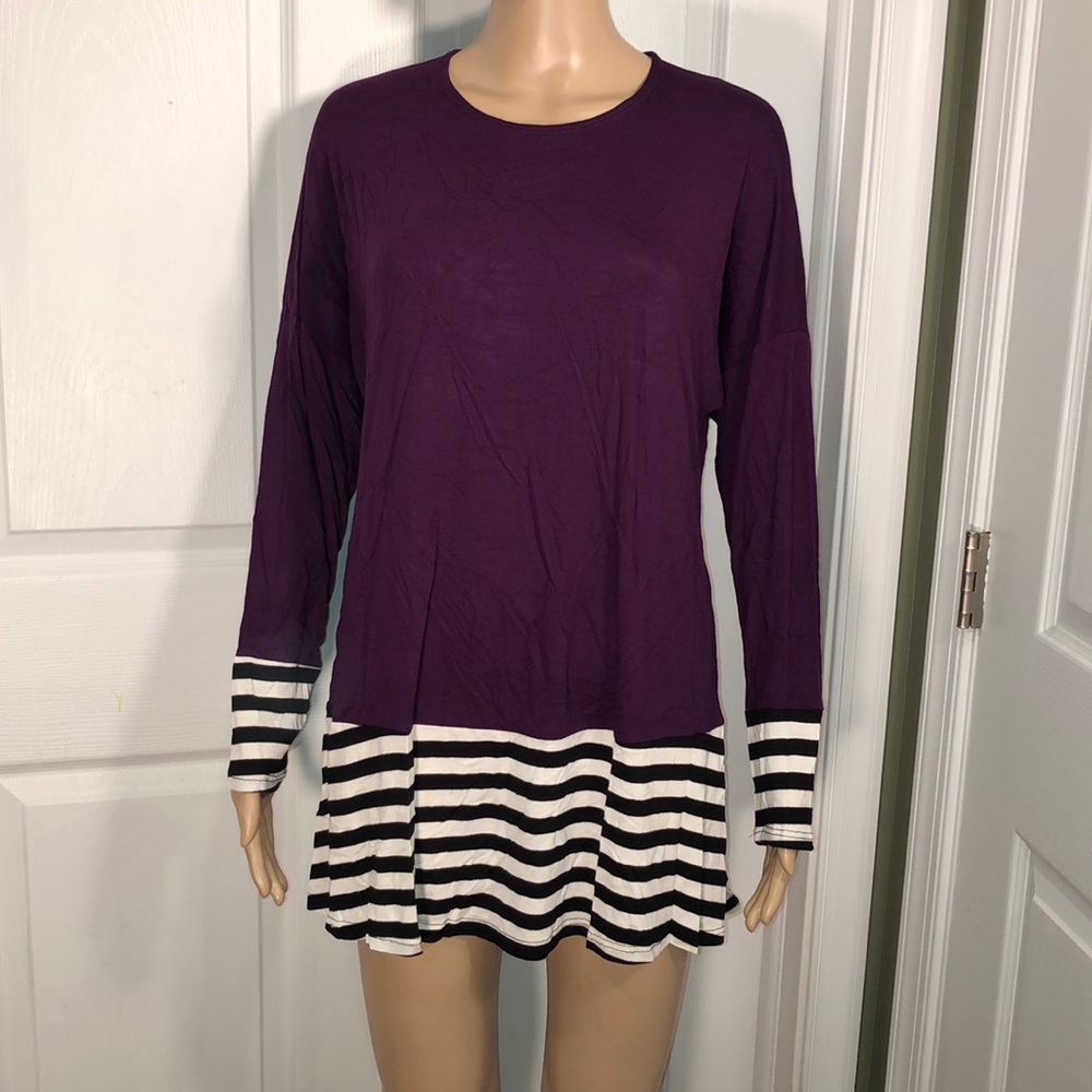Azules Purple Print Top S